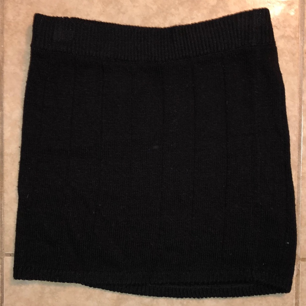 Knit Black Sweater Skirt